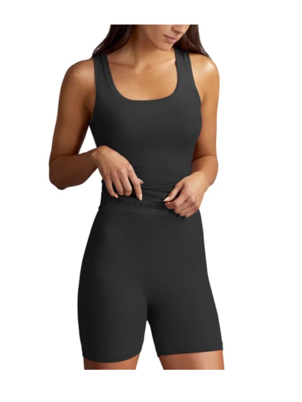 Frank & Oak Black Contour Tank and Boxer Brief Lounge BLACK Set - NEW